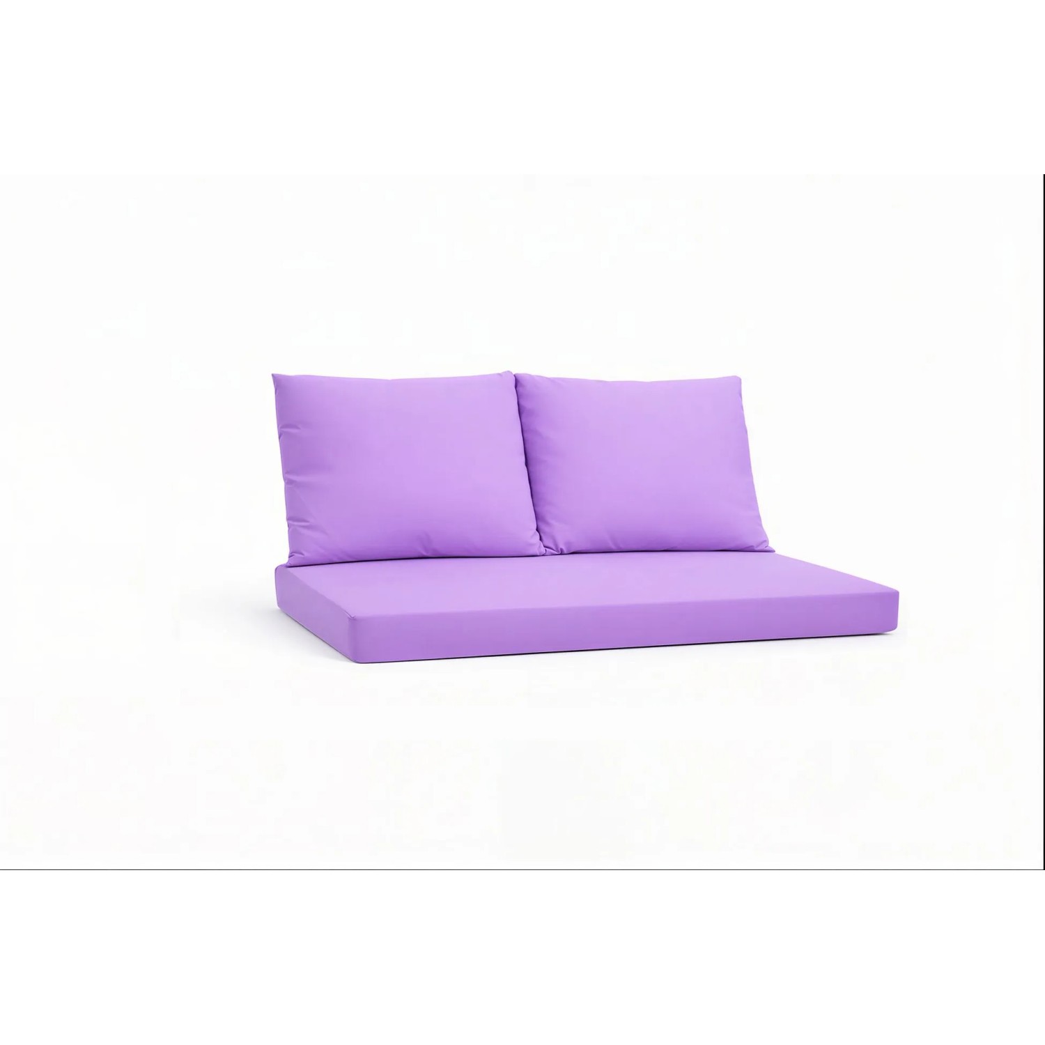 Setgarden Triple Outdoor Palettenkissen Set 120x60x10cm Sitzkissen + Rückenkissen 2x60x50cm 1tlg Purple