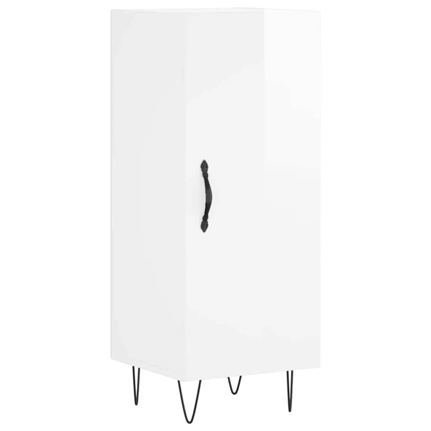 vidaXL Sideboard Hochglanz-Weiß 34,5x34x90 cm Holzwerkstoff 828534 günstig online kaufen