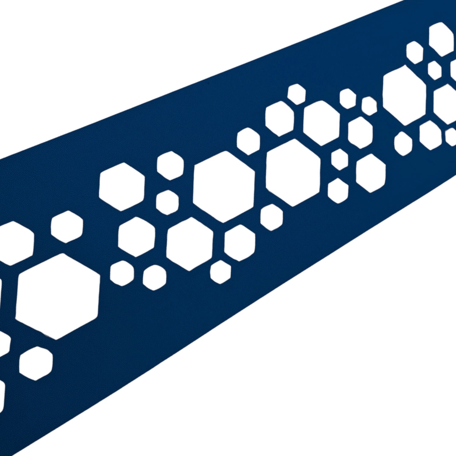 zaunzu Sichtschutz PREMIUM Dekor Hexagon Einzelstreifen Enzianblau 2,55m günstig online kaufen