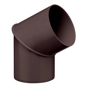 Inefa Rohrbogen 60 Grad DN 100, dunkelbraun, für Fallrohre im Bereich Bedachung.