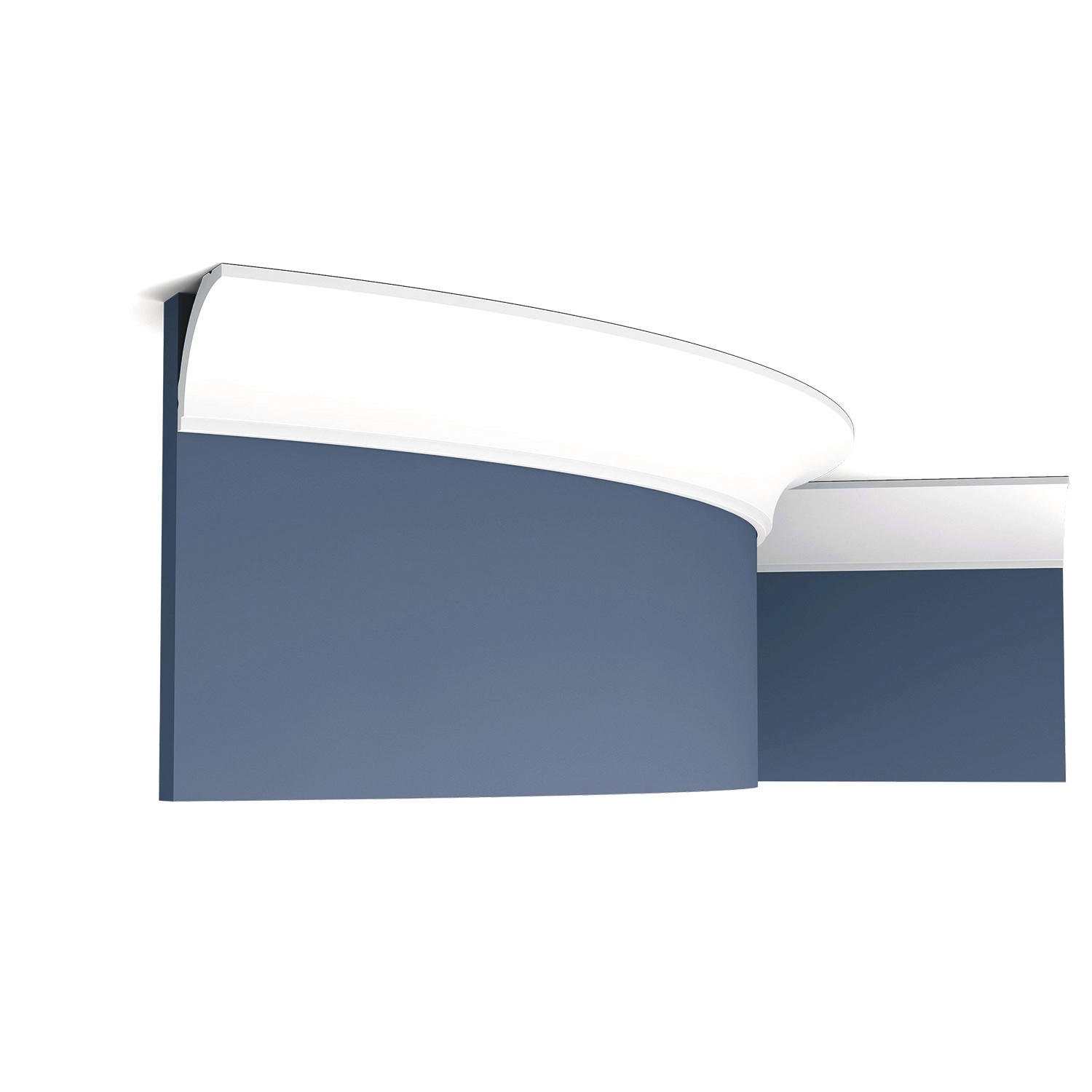 ORAC DECOR CX109F AXXENT Flexible Zierleiste Profilleiste Stuck Profil Weiß 2 m 200 cm x 4,4 cm x 4,4 cm Weiß