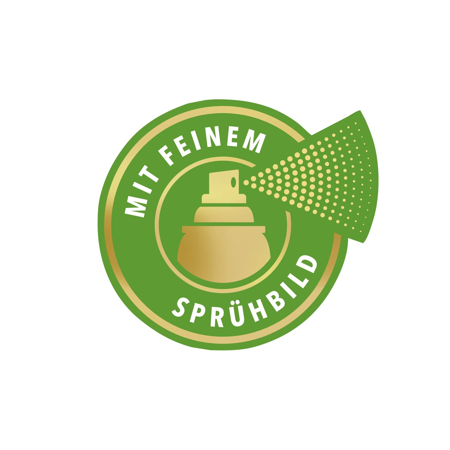 Symbol: Compo Blattglanz mit feinem Sprühbild für Pflanzenstärkung.