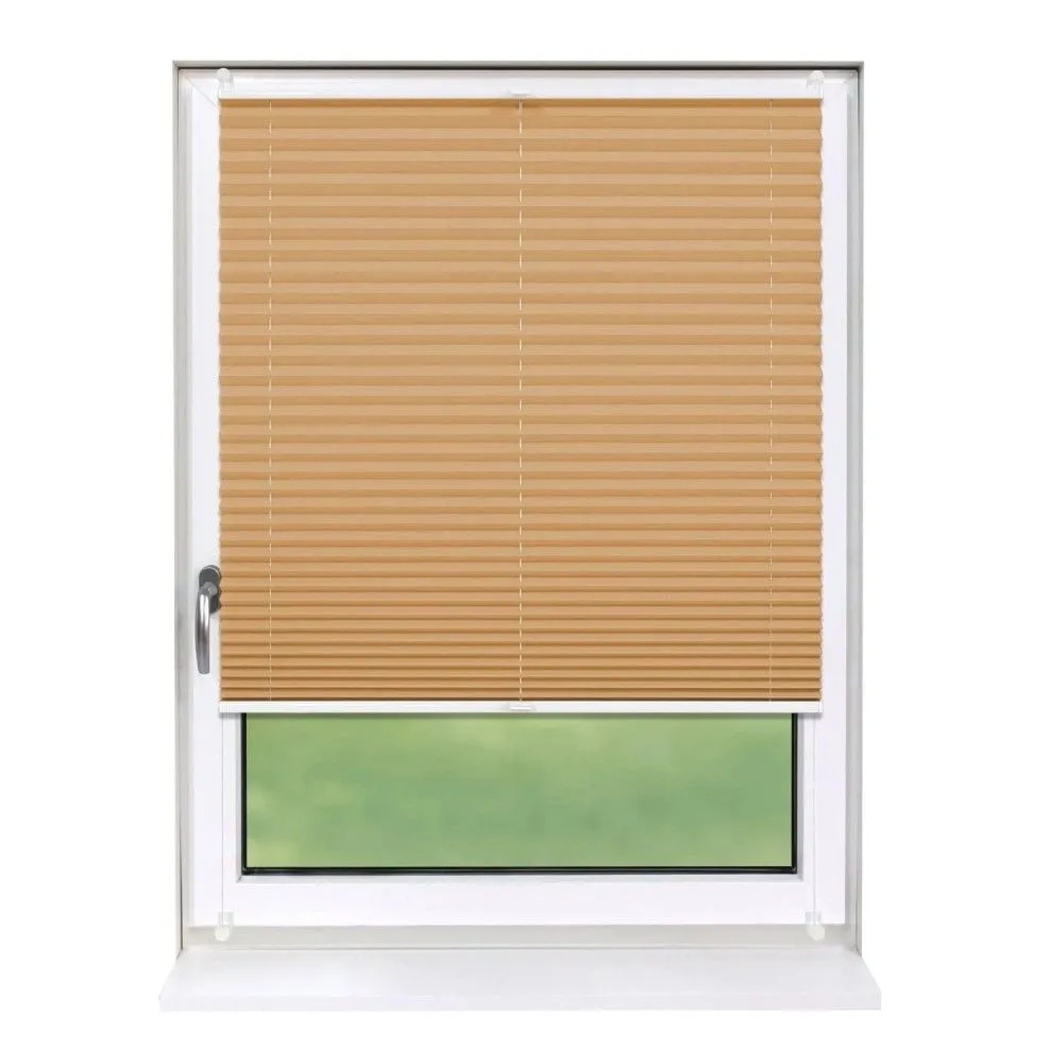 Deco-Raum Plissee Basic ohne Bohren 45x150cm Cappuccino Blickdicht Klemmfix