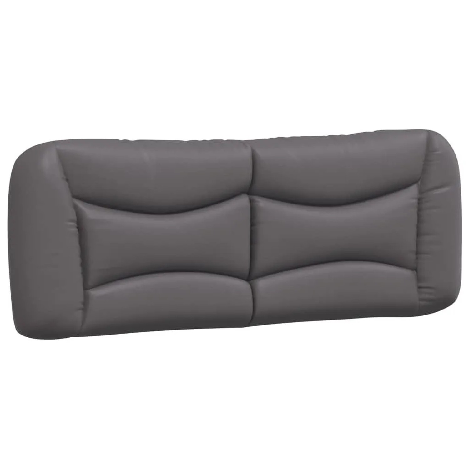 vidaXL Kopfteil-Kissen Hvar Grau 140 cm Kunstleder 374586