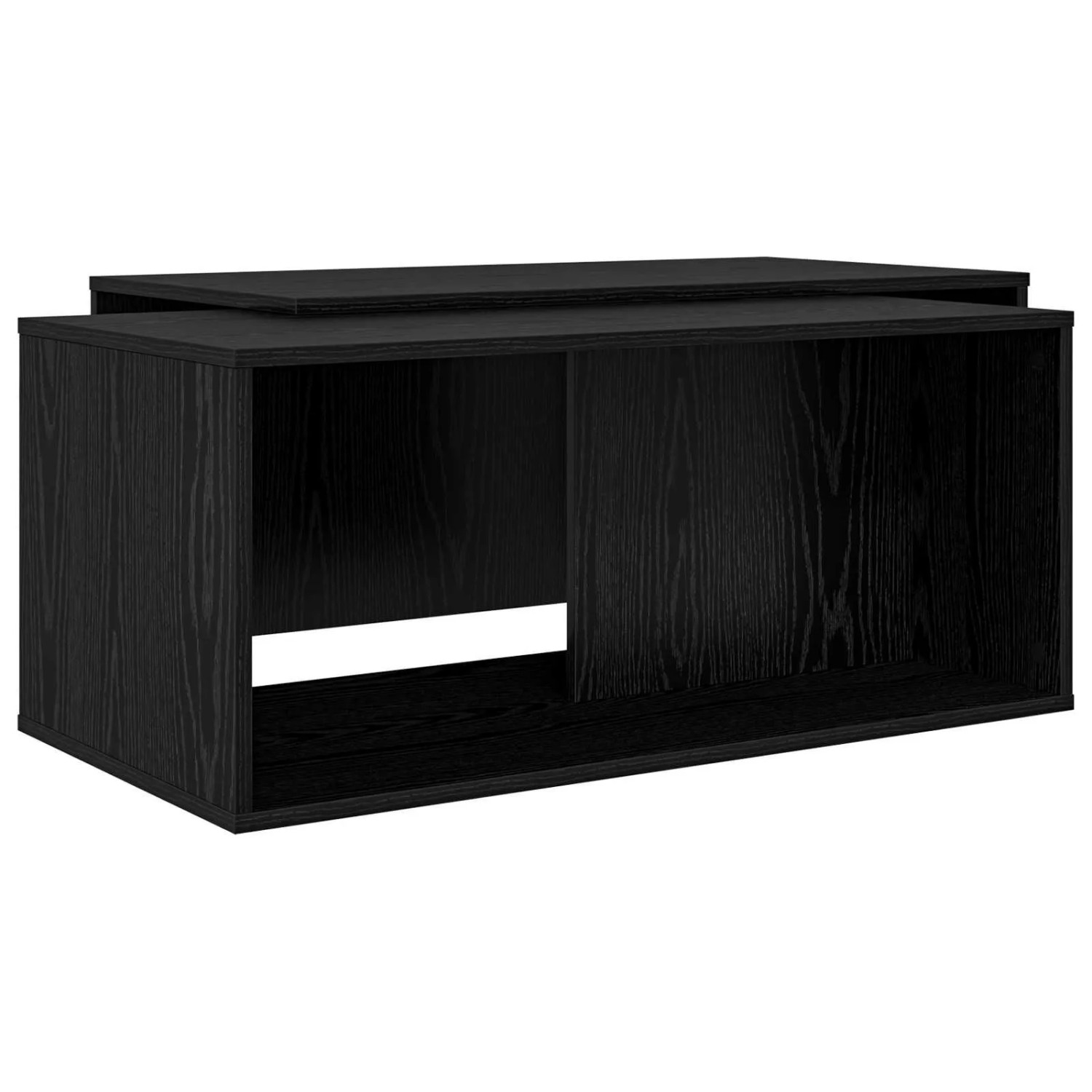 vidaXL Kaffeetisch Set 2-Tlg Schwarz Eichen-Optik Holzwerkstoff 8000261
