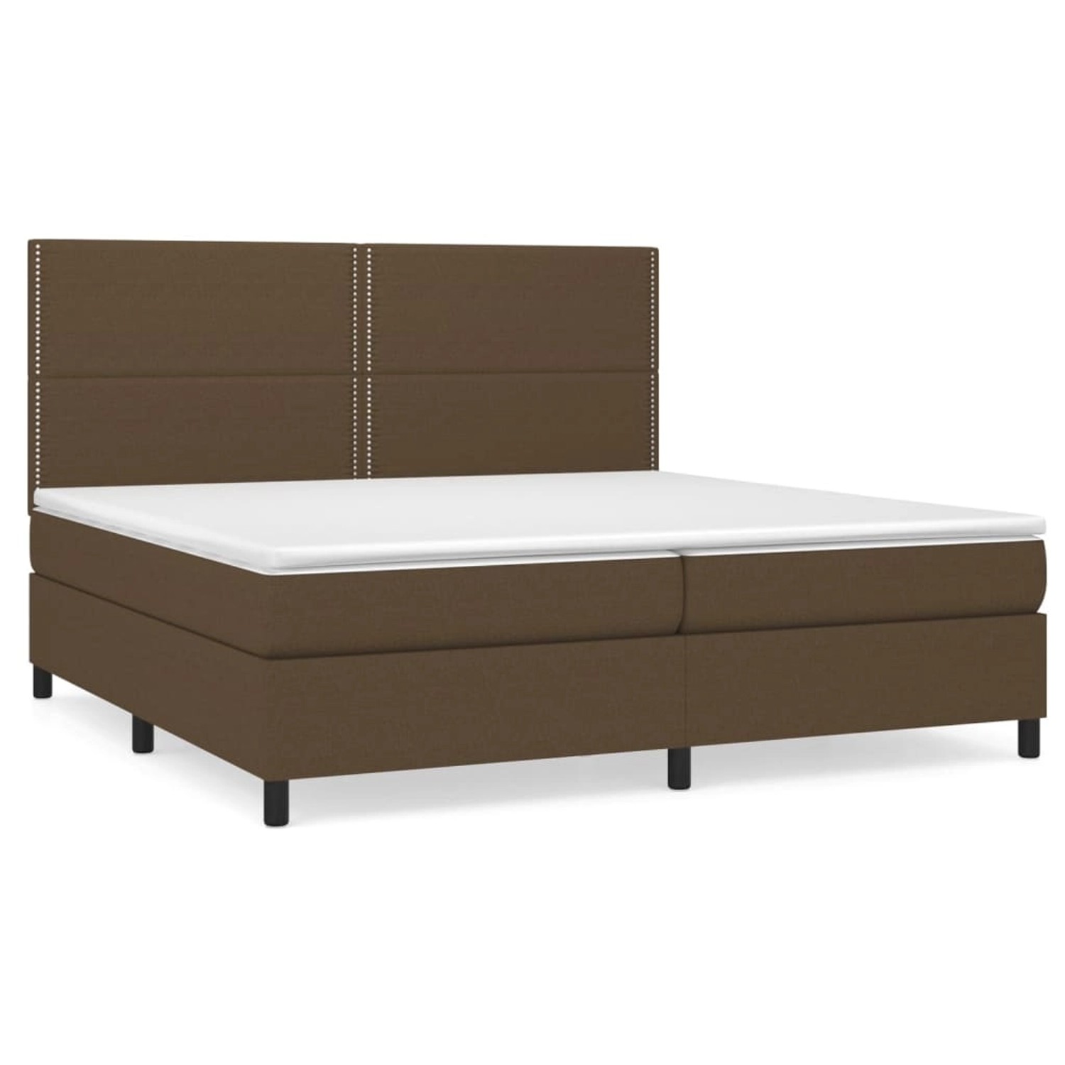 vidaXL Boxspringbett mit Matratze Dunkelbraun 200x200 cm Stoff1373243 günstig online kaufen