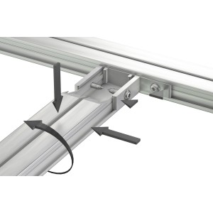 T-Verbindungswinkel Pro für Ecofix, 45x85mm, zur stabilen Verbindung von Terrassendielen-Unterkonstruktionen.