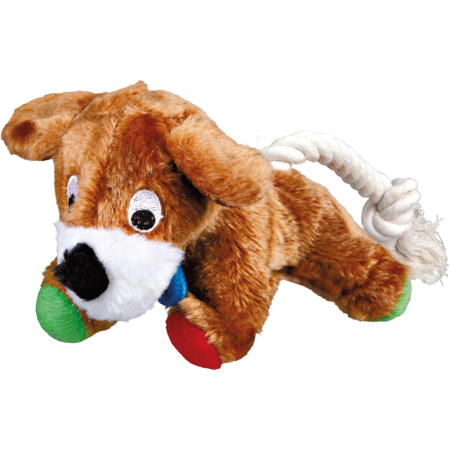 Jollypaw Hund mit Tau Plüsch 17 cm