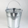 Westfalia Zinkeimer-Set, 5-teilig, verzinkt, mit Eimer, Deckel und Schaufel.