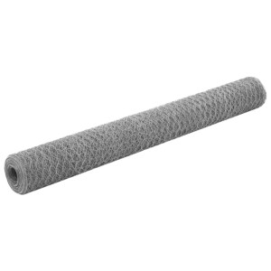 vidaXL Drahtzaun Verzinkter Stahl 25x1,2 m Silbern 143320