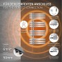 Chromfarbener LuxeBath Badheizkörper (500x1000mm) mit verschiedenen Anschlussmöglichkeiten.