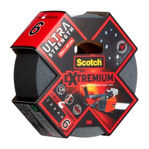 Schwarzes Scotch Hochleistungs-Klebeband Extremium, 25 m x 48 mm, auf Rolle.