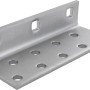Schwaiger Ziegelhaken aus dem Dachziegel Montage-Set für PV-Module, silberfarben, mit Löchern.