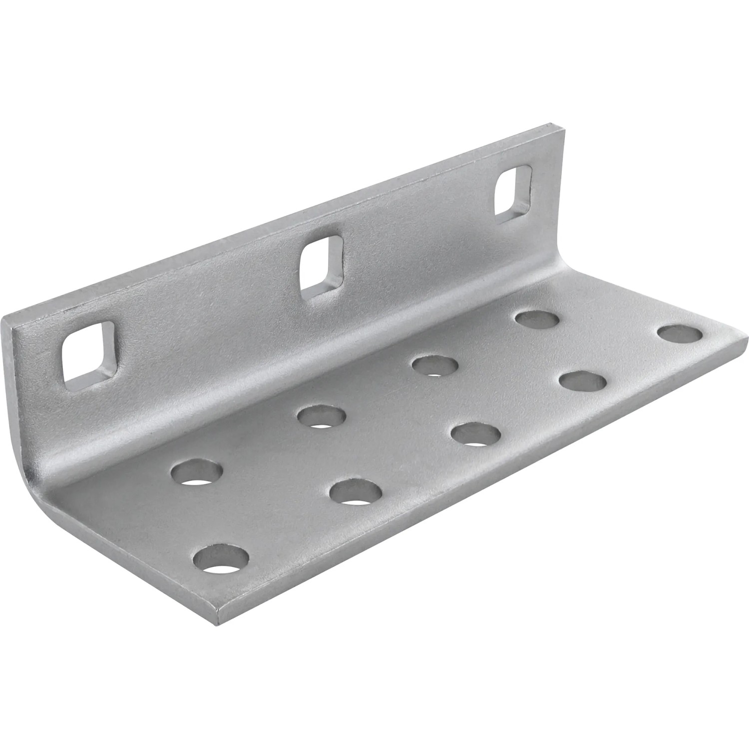 Schwaiger Ziegelhaken aus dem Dachziegel Montage-Set für PV-Module, silberfarben, mit Löchern.