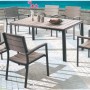 7-teiliges Gartenmöbel-Set Olivia von Garden Pleasure in Grau mit Tisch und Stühlen.