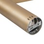 Detailaufnahme: Goldene Lucande LED Pendelleuchte Melinay mit Leselampe.