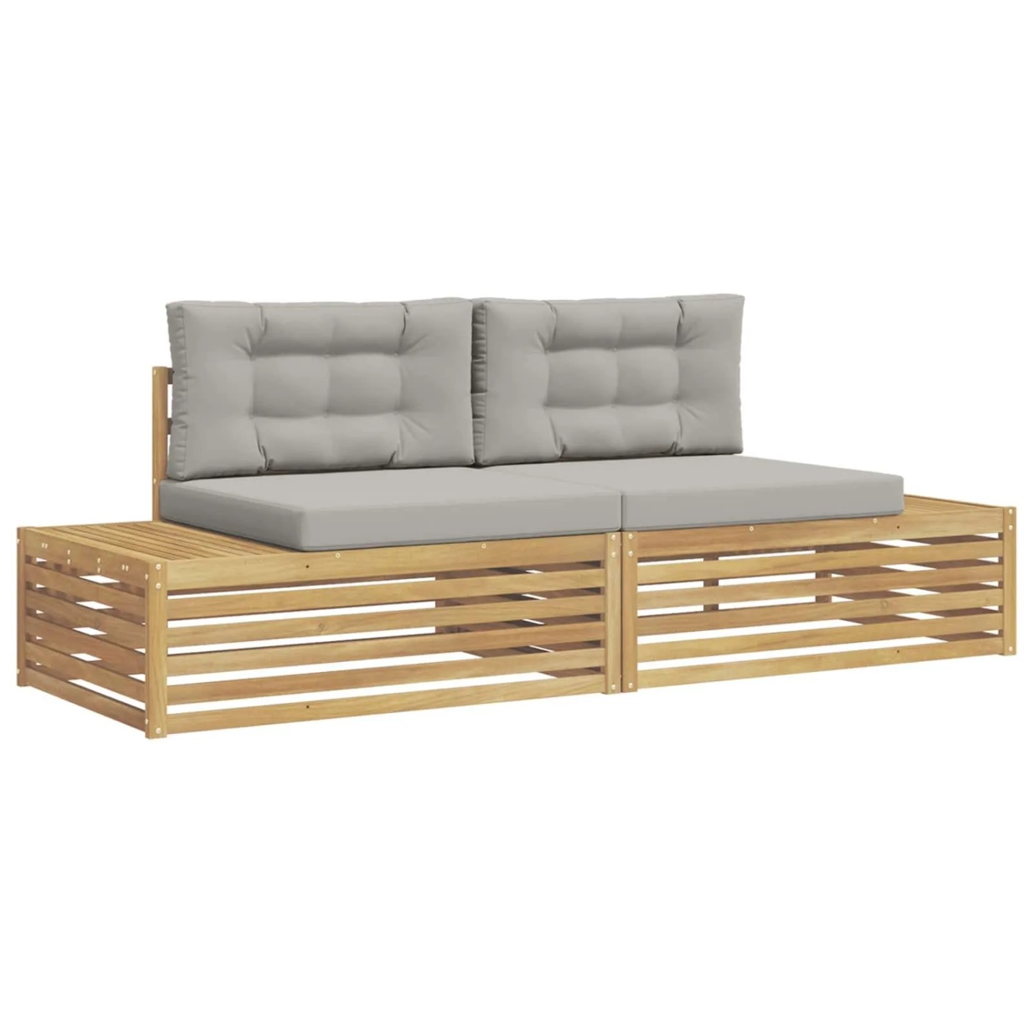 vidaXL Outdoor-Sofagarnitur Weiß 230,5 x 83 x 73 cm Polyester 3391106