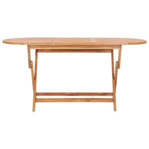 Klappbarer Gartentisch aus Teakholz, 160x80x75 cm, ideal für Garten und Terrasse.