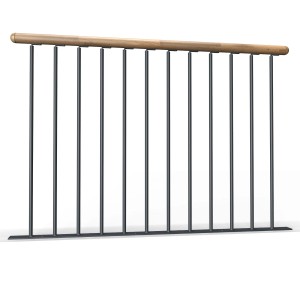Dolle Brüstungsgeländer Winnipeg für Spindeltreppe, mit Eiche Handlauf, 100 cm lang.