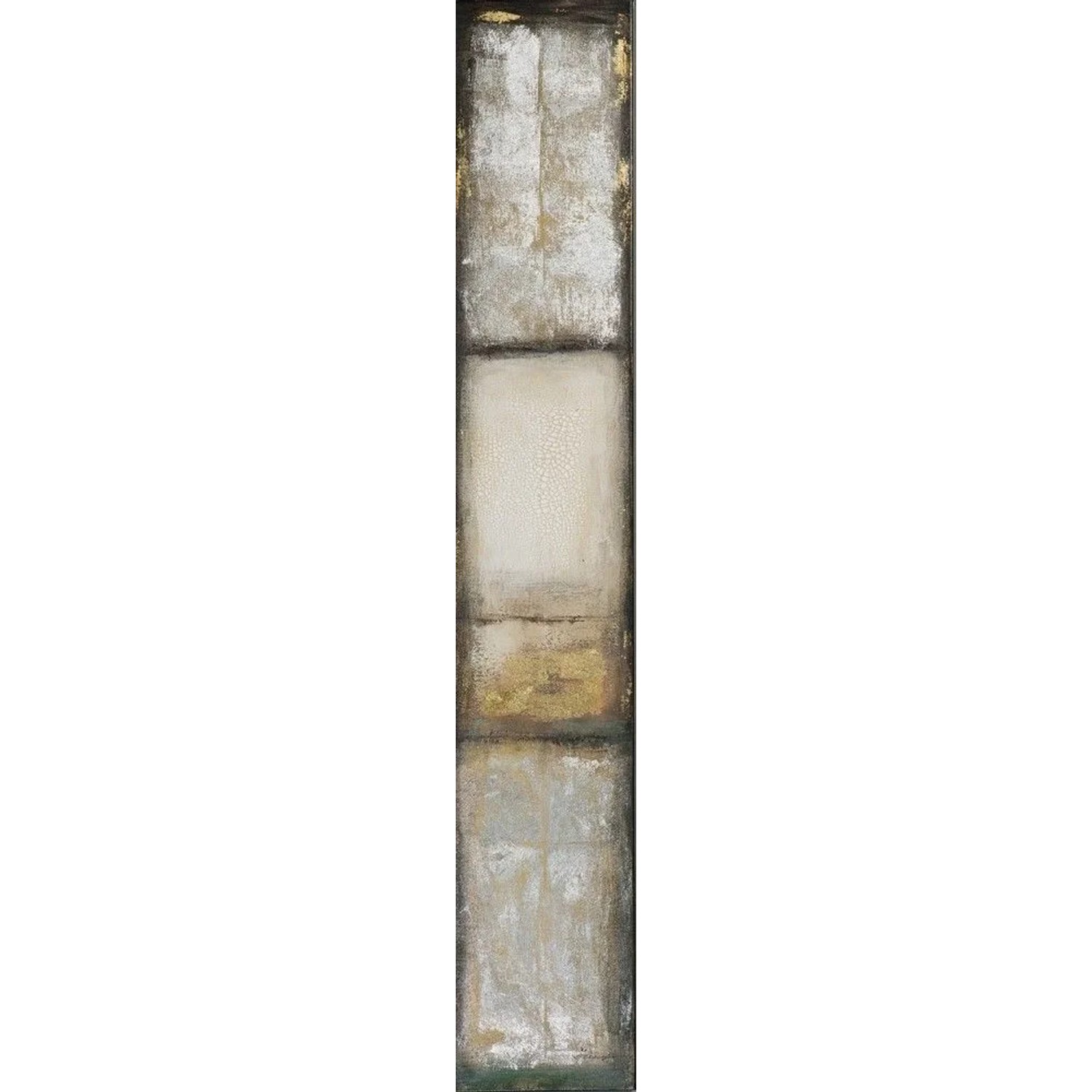 Art Universe Leinwandbild Schlanke Komposition Sandfarbene Farbfelder 25 x 150 cm
