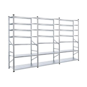 PROREGAL Fachbodenregal Proximo  Stecksystem 250 x 450 x 32 cm 7 Ebenen Beidseitig Verzinkt