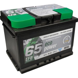 Cartec Eco Power Starterbatterie 65 Ah, EFB Technologie für Start-Stopp-Systeme.