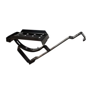 Daprona Dachtritt Set, verzinkt, schwarz, für gewellte Dachziegel, 25cm, Stahl.