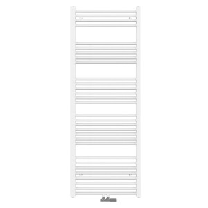 Weißer Emke Badheizkörper/Handtuchwärmer (160x60cm, 761W) mit horizontalen Heizrohren.