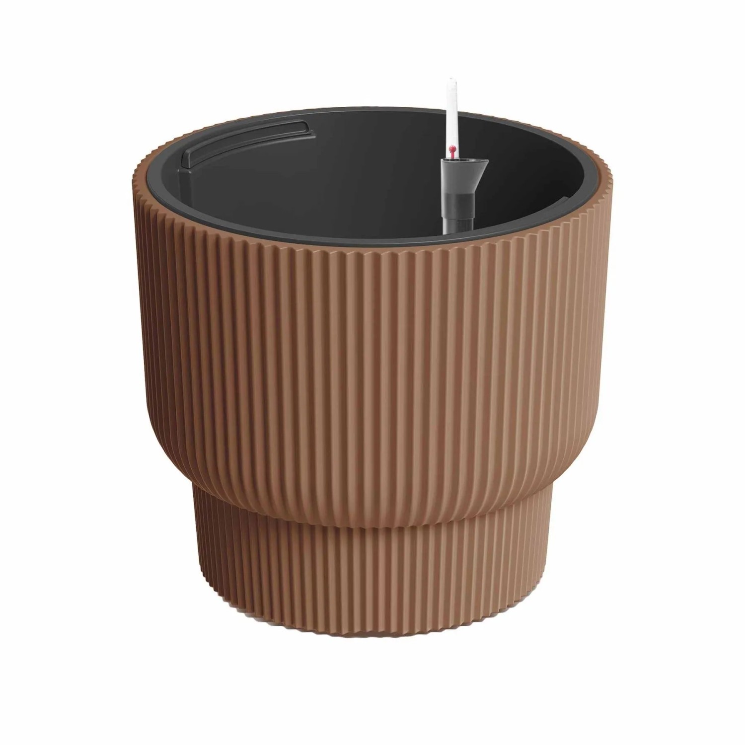 VidaAtHome.de Design-Pflanzgefäß ULEY ø 30cm mit Bewässerungseinsatz Braun