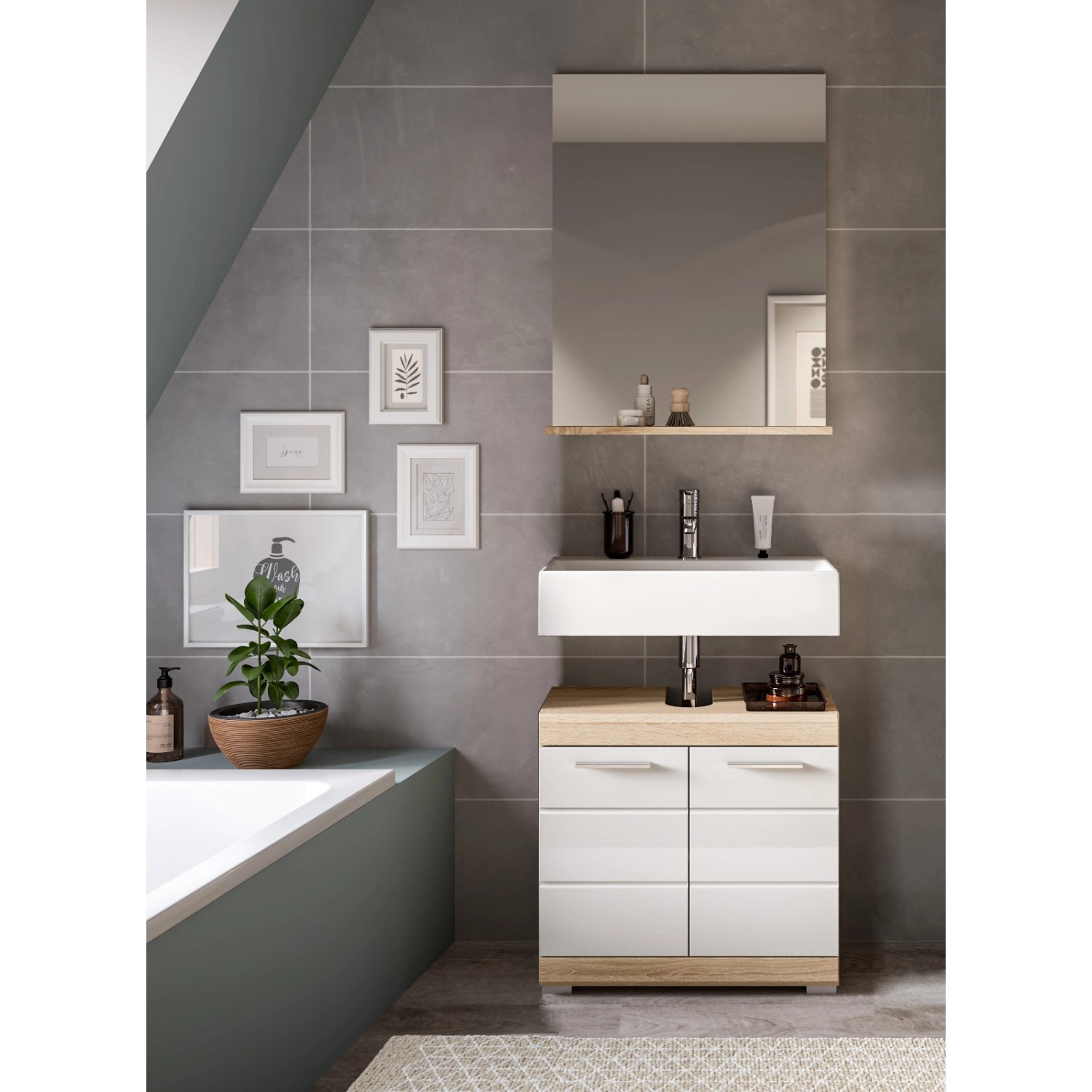 Inn.Furn Badezimmer Spiegel in Eiche 60 x 79 cm Mambo_4