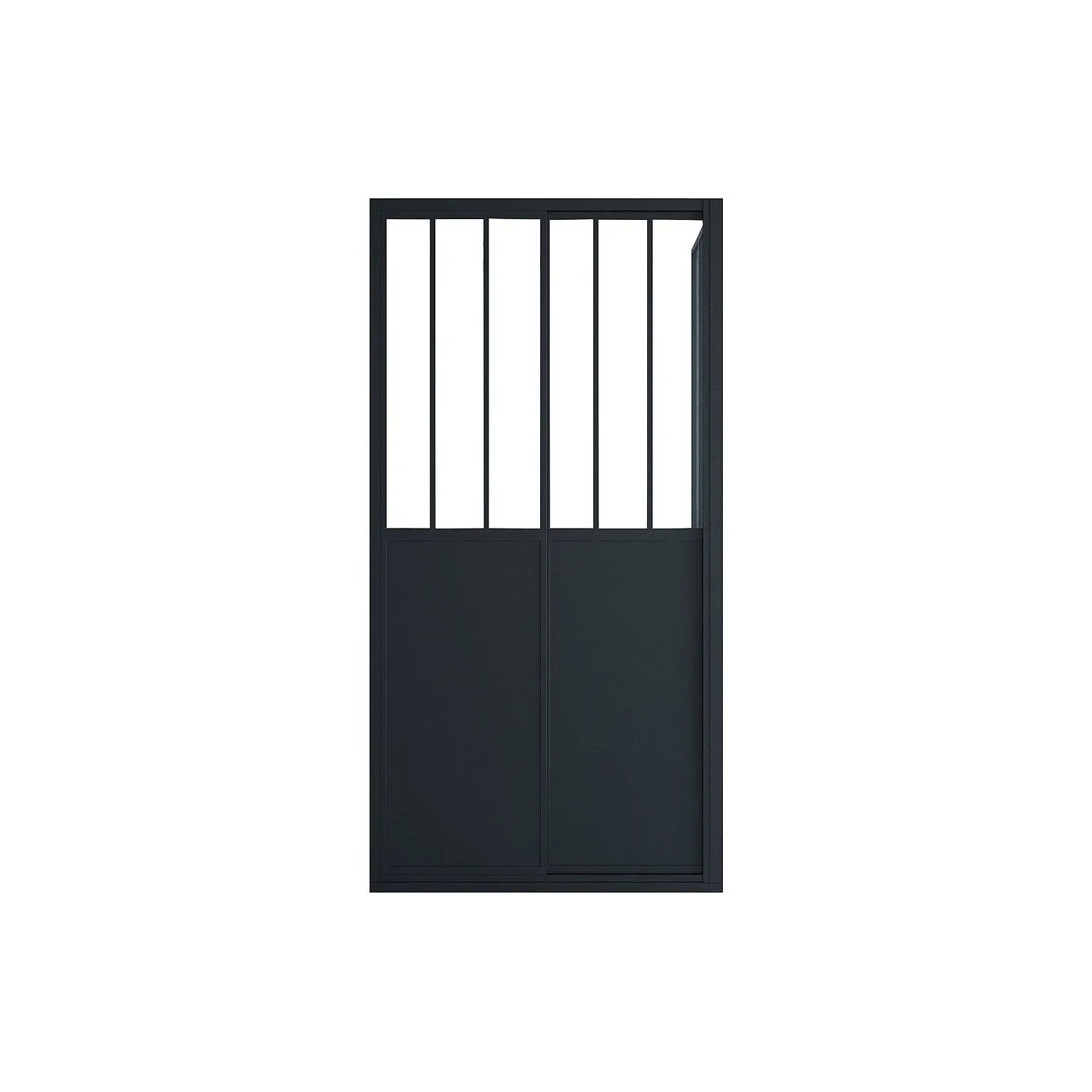 Vente-unique Duschwand Urbanik Schwarz 100 cm