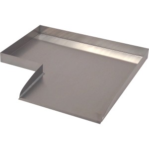 Ubbink Bachlauf Wolga Ecke rechts, Edelstahl, silberfarben, 48x48 cm. Modernes Design für den Gartenteich.