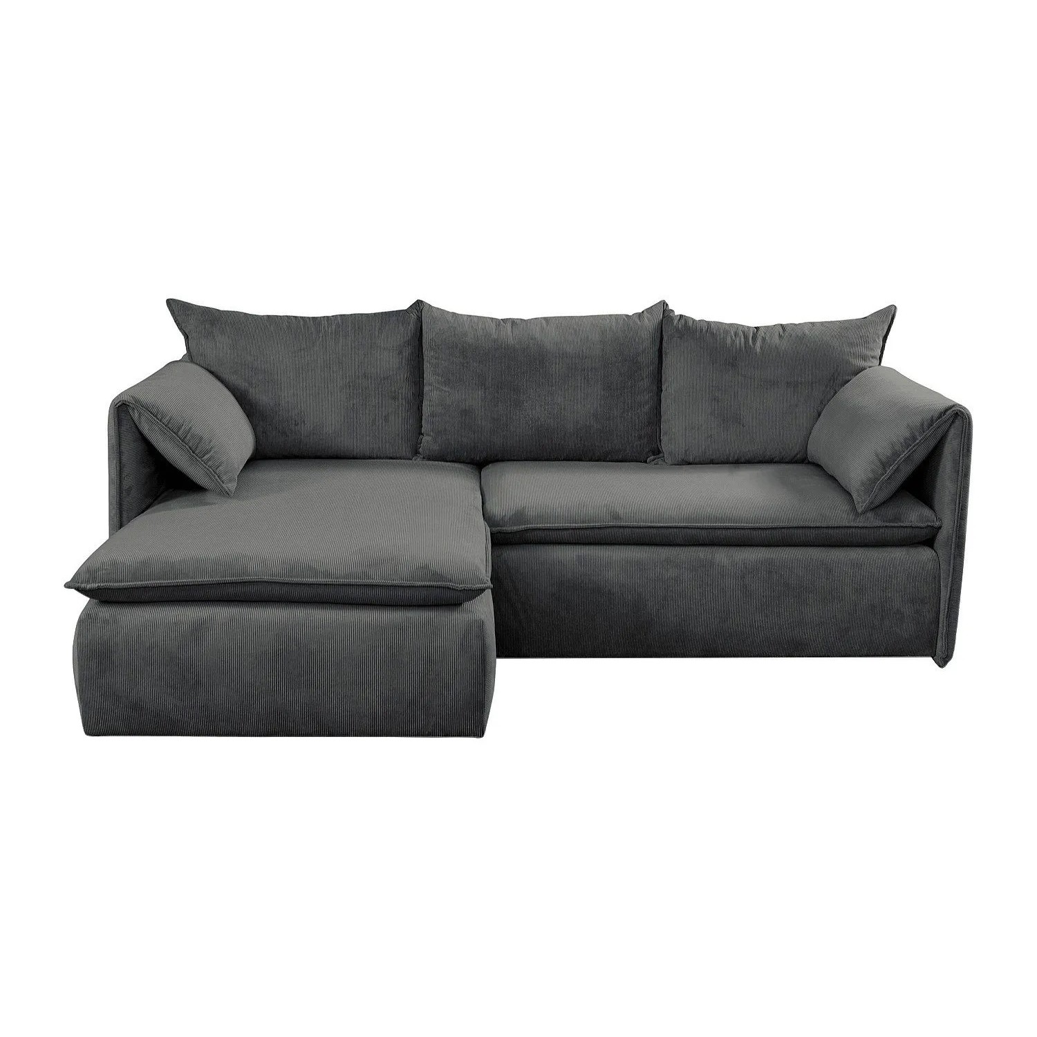 Vente-unique Schlafsofa Teodora Anthrazitgrau 230 cm