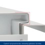 Detailansicht ZK-Tür-Element: Eckzarge in Weiß, dreiseitig gefälzt für sicheren Sitz.
