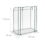 Relaxdays Tomatengewächshaus PVC-Folie Transparent Begehbar 170 cm x 130 cm x 75 cm 3,2 kg_4