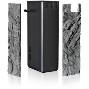 Juwel Aquarien-Filterverkleidung Stone Granite, Felsstruktur in Grau, zweiteilig.