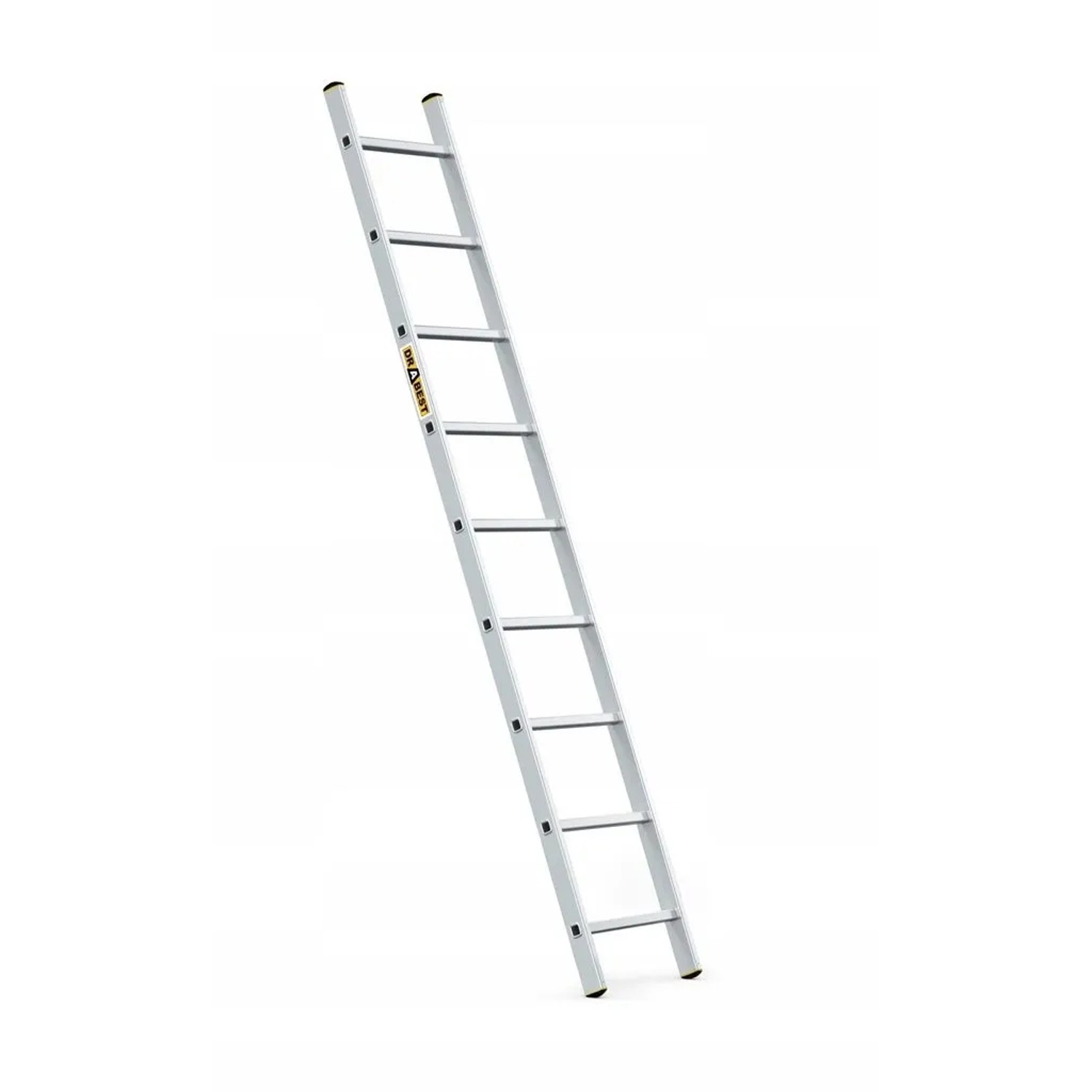DRABEST Professionelle Aluminium Anlegeleiter 1x9, 9 Sprossen