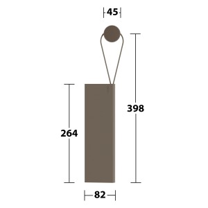 Keuco Duschabzieher Trüffel mit Wandhalterung zum Kleben, Maße: 26,4 x 8,2 x 1,7 cm.