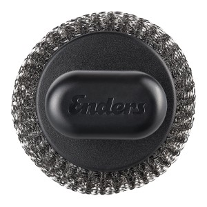 Runde Enders Grillbürste mit schwarzem Griff und Edelstahlgewebe für die Grillreinigung.