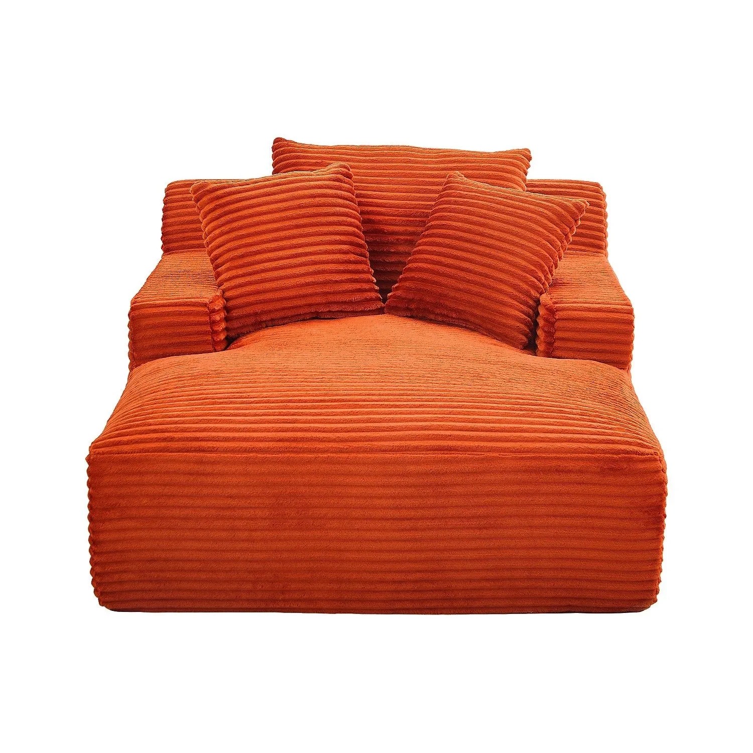 Vente-unique Recamiere Ohne Schlaffunktion Donilia Terracotta 120 cm