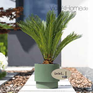 VidaAtHome.de Design-Pflanzgefäß IVY ø 40cm mit Bewässerungseinsatz Grün