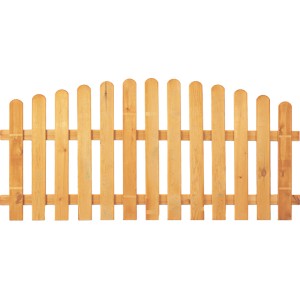 T & J Gartenzaun Hochbogen, 200x80/65 cm, aus grün imprägniertem Holz.