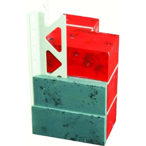 Catnic Kantenrichtwinkel, weißes PVC, 250cm, für 14mm Putzstärke. Putzträger für exakte Eckausbildung.