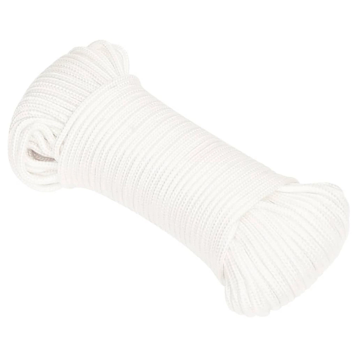 vidaXL Bootsseil Weiß 4 mm 25 m Polypropylen 152539