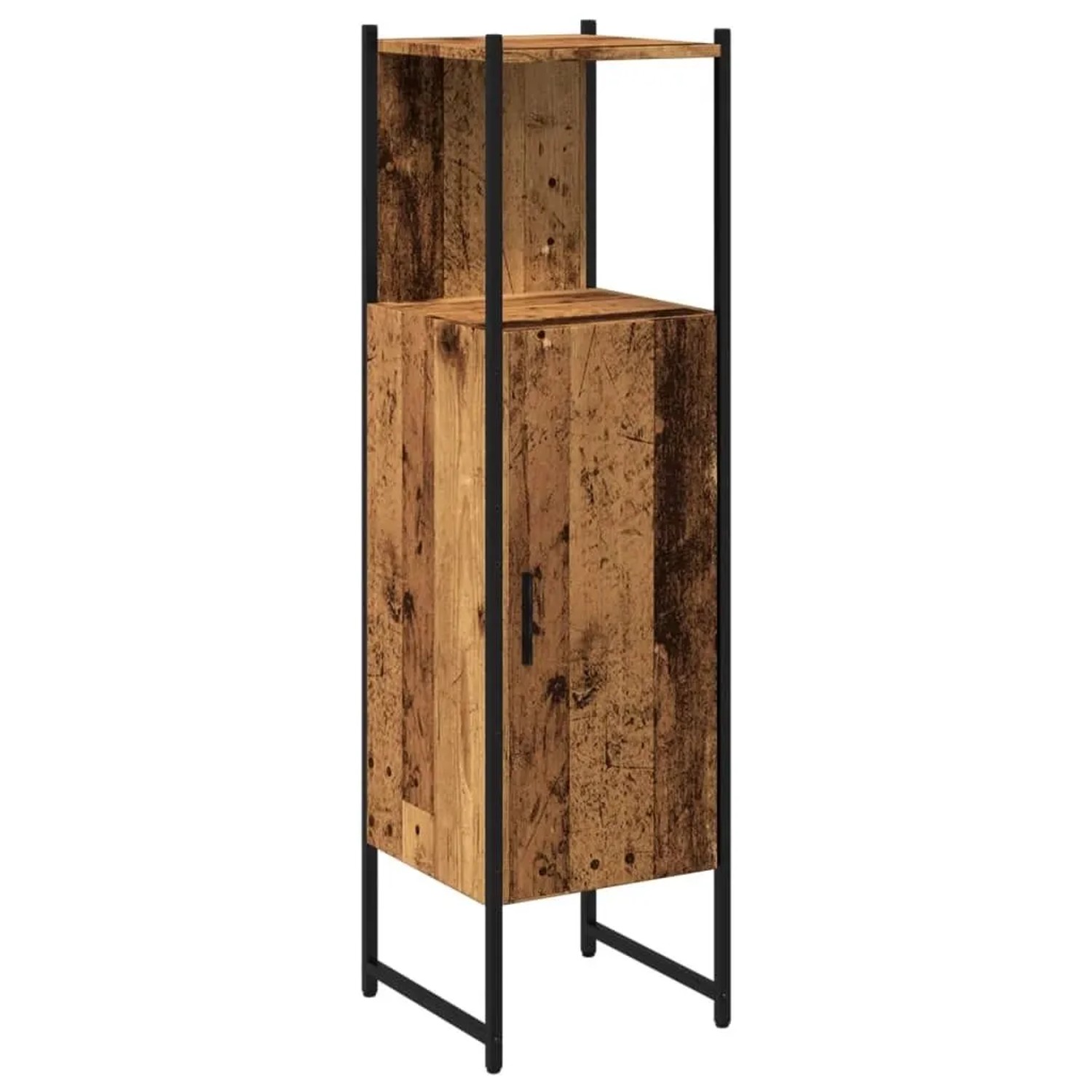 vidaXL Badschrank Altholz-Optik 33x33x120,5 cm Holzwerkstoff 857706 günstig online kaufen