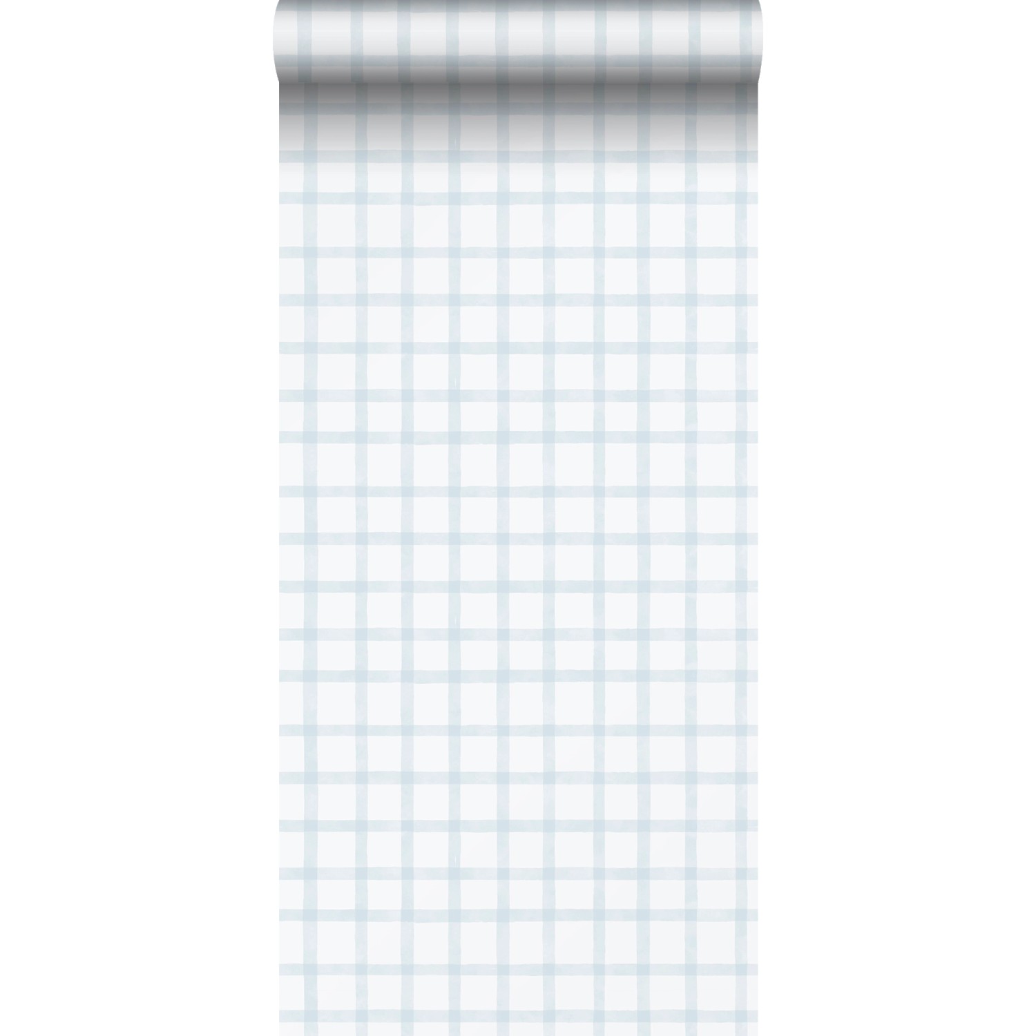 Sanders & Sanders Tapete Karomuster Hellblau und Weiß 53 cm x 10.05 m günstig online kaufen