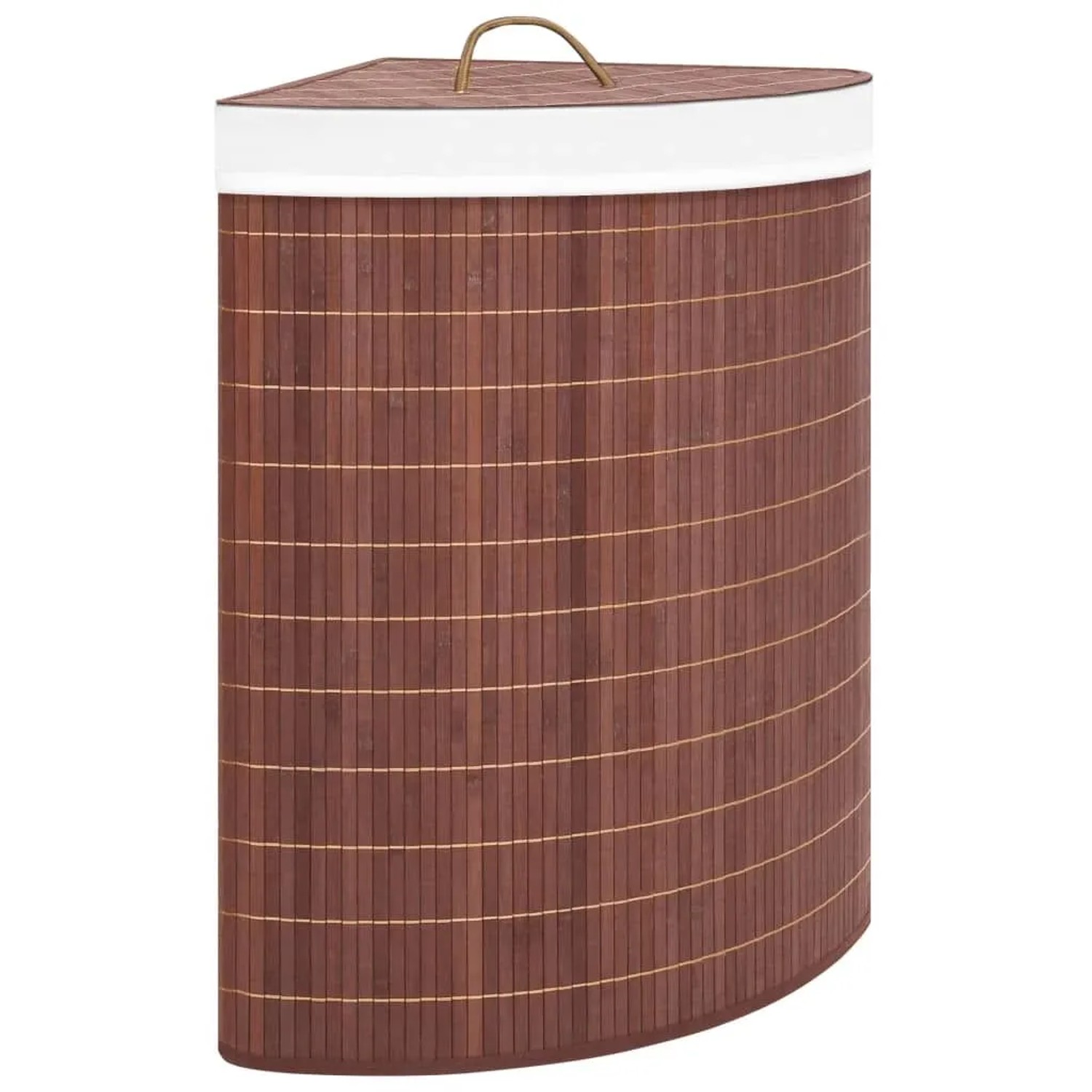 vidaXL Eck-Wäschekorb Bambus Braun 60 L 320760