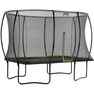 Schwarzes EXIT Silhouette Gartentrampolin 244x366cm mit Sicherheitsnetz.