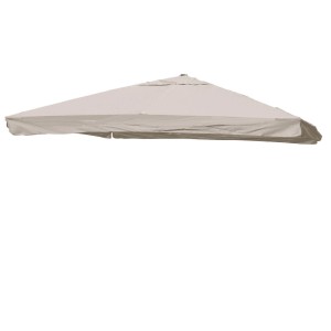 Ersatzbezug Creme-Grau für MCW Sonnenschirm A96, 3,5x3,5m mit Flap.