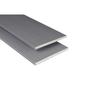 Kovalex WPC Terrassendiele Xtra, 300 cm, Steingrau, matte Oberfläche.